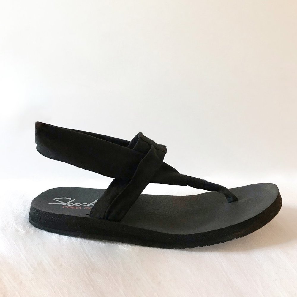 Skechers | Black | Yoga Foam Sling Sandals